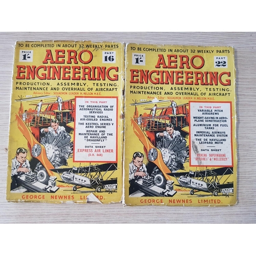 729 - 4 x Vintage (Circa Late 30's - 40's) Aero Engineering Magazine (Production, Assembly, Testing Mainte... 