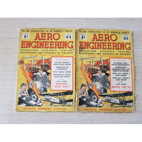 729 - 4 x Vintage (Circa Late 30's - 40's) Aero Engineering Magazine (Production, Assembly, Testing Mainte... 