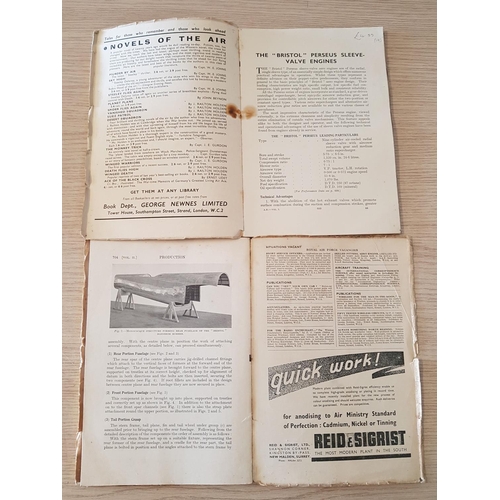 729 - 4 x Vintage (Circa Late 30's - 40's) Aero Engineering Magazine (Production, Assembly, Testing Mainte... 