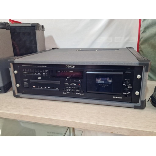 413 - Denon CD / Cassette Combi-Deck, (Model: DN-T620) Together with Pair of Speakers, Each with Slip Cove... 