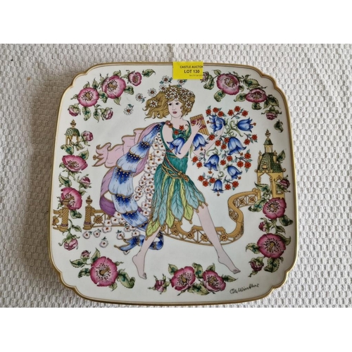 742 - Vintage Hutschenreuther (Germany) Collectable Wall Plate, 'Summer' from the Four Seasons Series, Squ... 