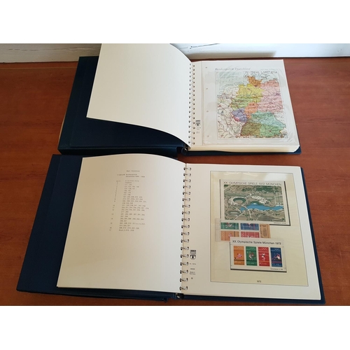 764 - 2 x Lindner Albums (with Slipcases) of Mint German Stamps (1972-85 and 1986 - 91) Including Some Exh... 