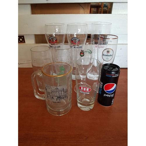 774 - Collection of 9 x Advertising Collectable Beer Glasses (9pcs)