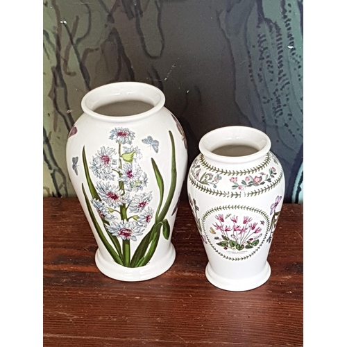 187 - Portmeirion 2 x Floral Vases 