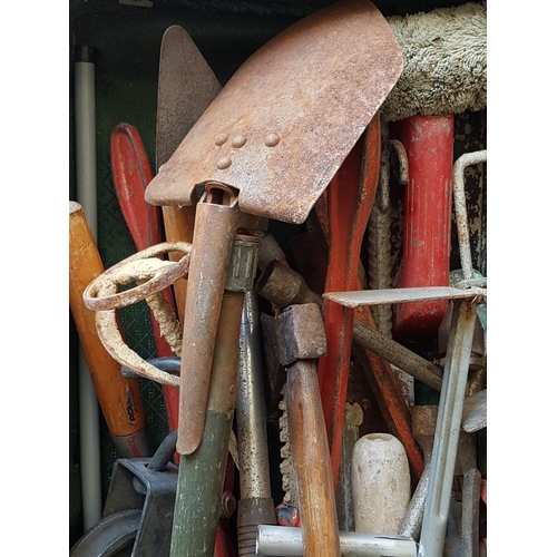 279 - Huge Collection of Assorted Tools inc; Hand Saw, Garden Tools, Folding Shovel, Axe Brace and Many Ot... 