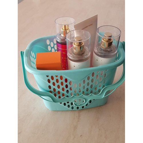 287 - Bath and Body Works; Fragance Mist, Body Cream and Perfume Stray (5 x pieces in Plastic Basket)