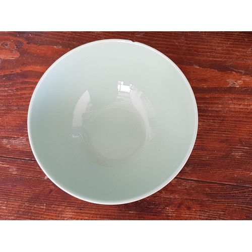 469 - Set of 5 x Ceramic Green Dinner Plates and 7 x Soup Bowls