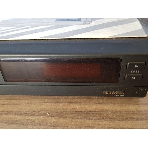 471 - Sharp - Retro Video Cassette Recorder (VHS) Model; VC-A30HM (Un-Tested with Cables, No R/C