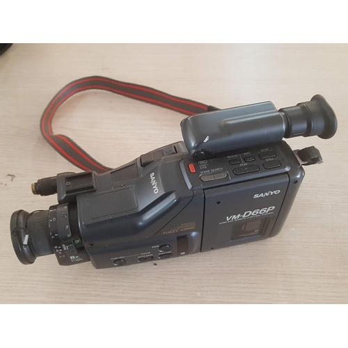 708 - Retro Sanyo VM-D66P Video Camera Recorder Camcorder and Accessories and 