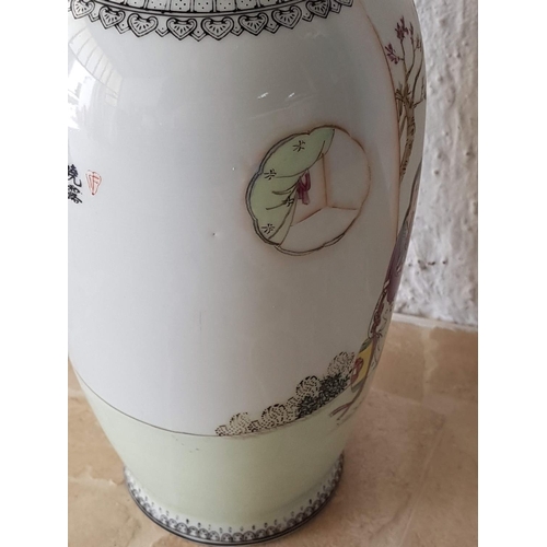 623 - Hand Painted Porcelain Chinese Vase 