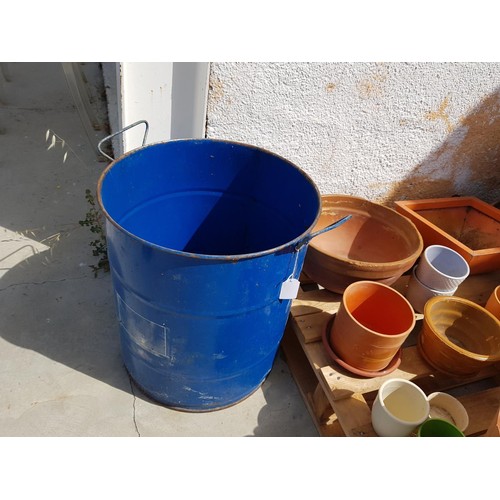 461 - Large Collection of Garden Accessories (Pots, Barrel etc)