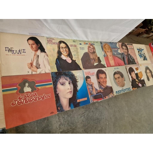 22B - Collection of 12 x Greek LP Vinyl Records, (see multiple catalogue photos for artists & titles), (12... 