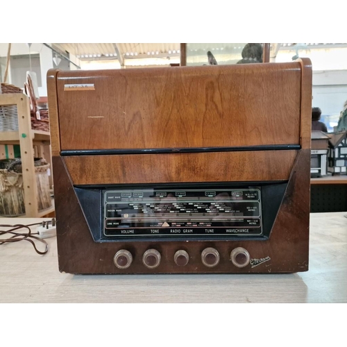 3A - Vintage G Marconi Radio and Turn Table in Wooden Case, (Model No. TRG 39A), (Basic Test and Radio Wo... 