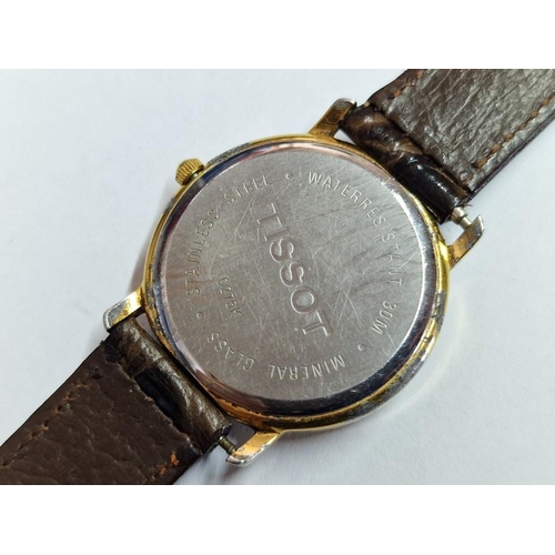 572 - Tissot Wrist Watch with Gold Tone Case, White Face and Roman Numeral Hour Markers, Quartz, (C275K), ... 