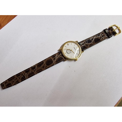 572 - Tissot Wrist Watch with Gold Tone Case, White Face and Roman Numeral Hour Markers, Quartz, (C275K), ... 