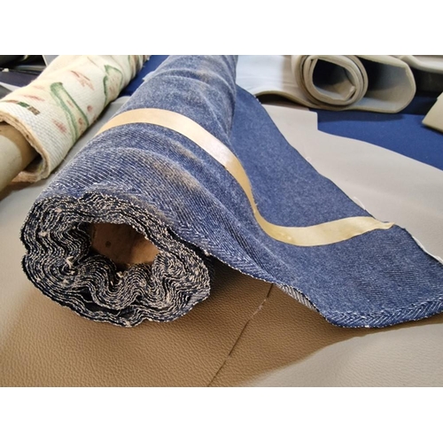 93A - Large Qty of Assorted Material & Fabric; Part Rolls and Off Cuts of Leatherette, Upholstery Material... 