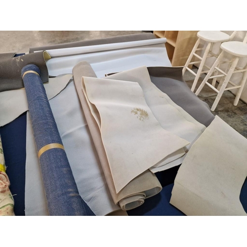 93A - Large Qty of Assorted Material & Fabric; Part Rolls and Off Cuts of Leatherette, Upholstery Material... 