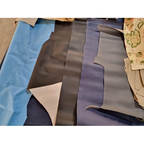 93A - Large Qty of Assorted Material & Fabric; Part Rolls and Off Cuts of Leatherette, Upholstery Material... 