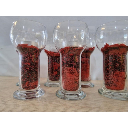 94 - Set of 6 x Glasses Vases / Candle Holders, (6)