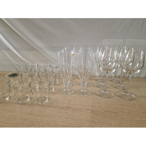 94A - Collection of Glassware, 3 x Sets; of 6 x Wine Glasses, 6 x Cocktail Glasses and 12 x Water Glasses,... 