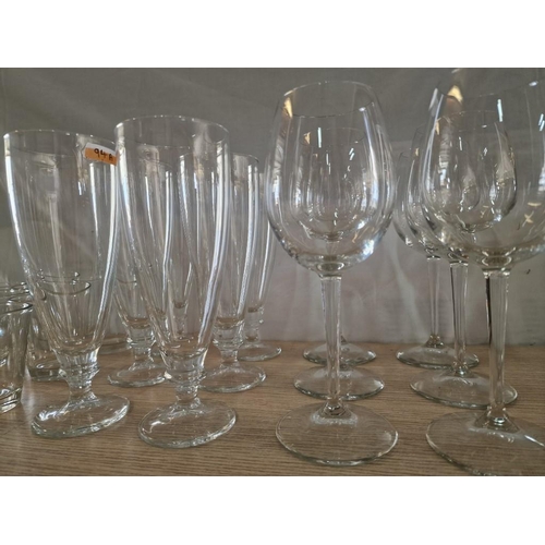 94A - Collection of Glassware, 3 x Sets; of 6 x Wine Glasses, 6 x Cocktail Glasses and 12 x Water Glasses,... 