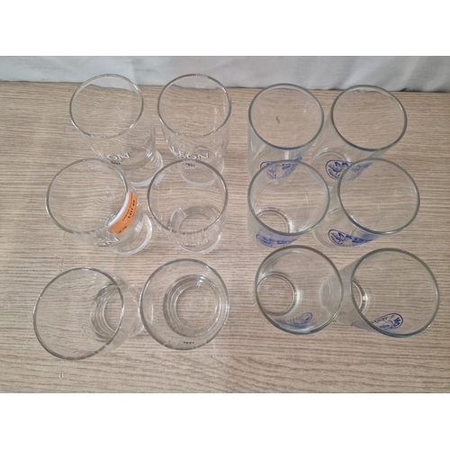 95 - Set of 6 x LEON Half Pint Beer Glasses, Together with Set of 6 x Vintage 'Laikon' Water Glasses, (12... 