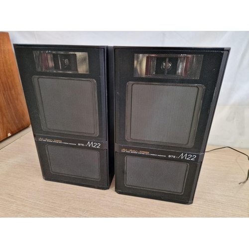 96 - Pair of Fisher 'Studio Standard' Flat Cone Speakers, (Model: STE-M22), * Basic Test & Working *, (2)