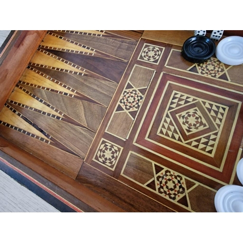 97 - Marquetry Backgammon Board (Folding)