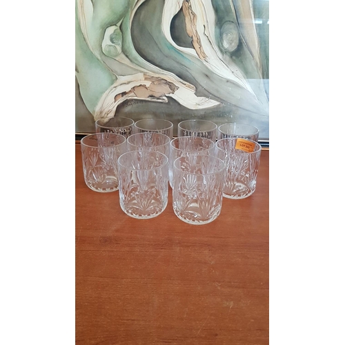 242 - Set of 10 x Matching Whiskey Glasses