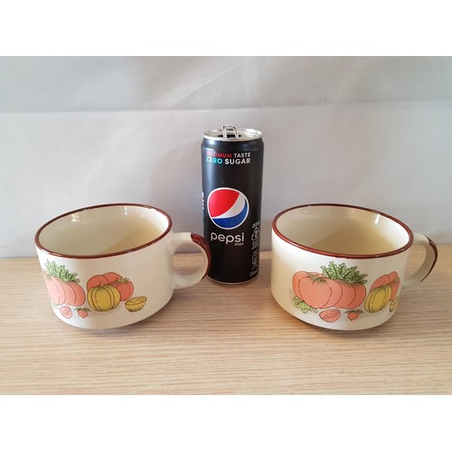 792 - Vintage 1970's Ceramic Oversize Soup Mugs (Shell Garages Promotional Soups Mugs), (4pcs)