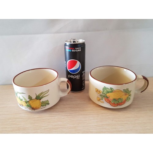 792 - Vintage 1970's Ceramic Oversize Soup Mugs (Shell Garages Promotional Soups Mugs), (4pcs)