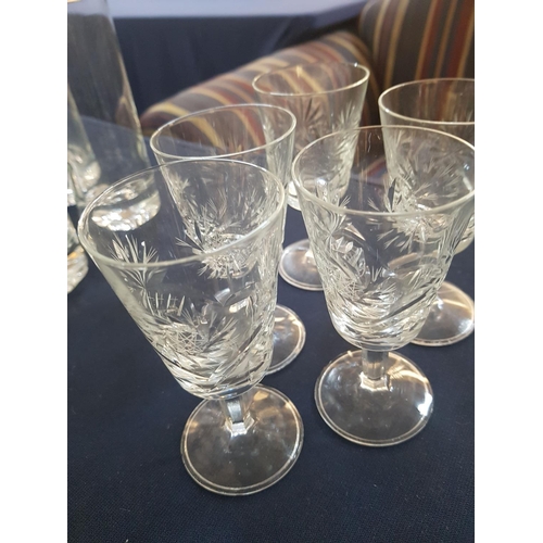 793 - 38 x Assorted Glasses; Champagne, Wine, Water, Brandy etc Glass and Crystal Glasses