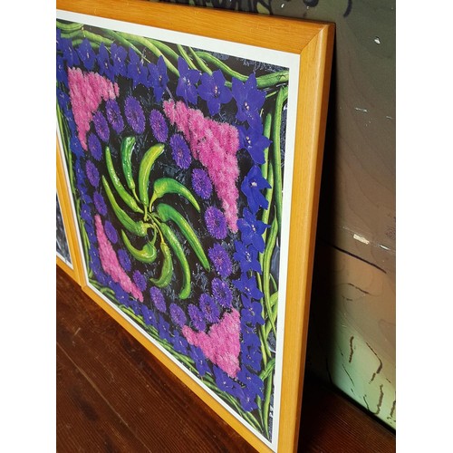 336 - 2 x Floral Prints in Frame (One A/F Broken Glass), (51 x 51cm each)