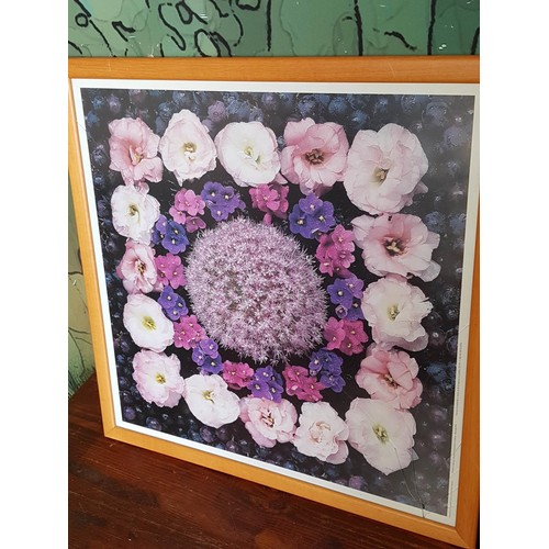 336 - 2 x Floral Prints in Frame (One A/F Broken Glass), (51 x 51cm each)