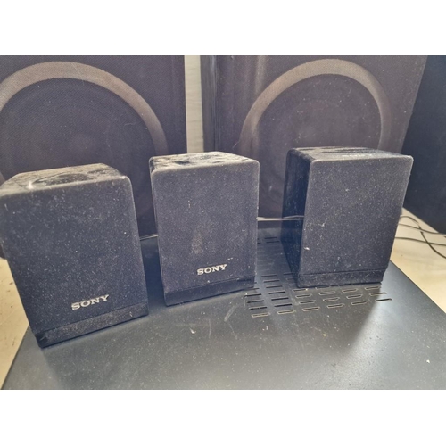 688 - Sony DVD Home Theatre System (Model: DAV-TZ140) with 5.1 Speakers, Together with Pair of Sony Speake... 