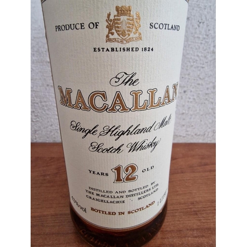 2 - The Macallan 12 Years Old Single Highland Malt Scotch Whisky, Matured in Sherry Wood, (1 Ltr, 43%)