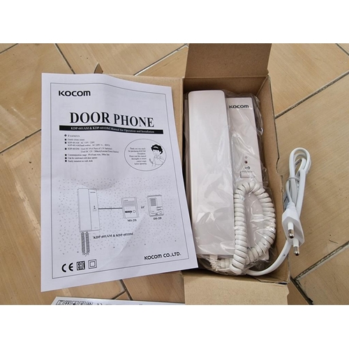 261 - KOCOM Video Door Phone, White Colour (KCV-436), Together with KOCOM Doorphone (KDP-601AM&MS-2D), (2)... 