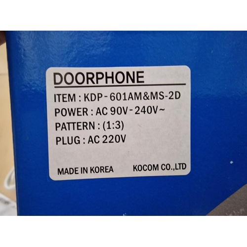 261 - KOCOM Video Door Phone, White Colour (KCV-436), Together with KOCOM Doorphone (KDP-601AM&MS-2D), (2)... 