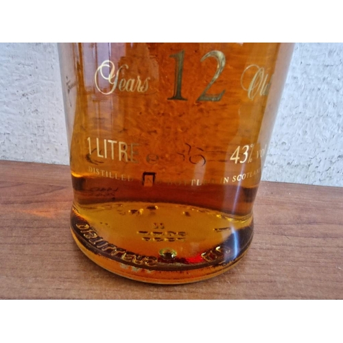 3 - Bowmore Islay 12 Year Old Single Malt Scotch Whisky, Seagull Label, (1 Ltr, 43%)