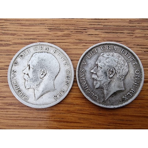 152 - 2 x Antique Great British Sterling Silver Coins; 1915 & 1918 King George V Half Crowns, (Approx. 14.... 