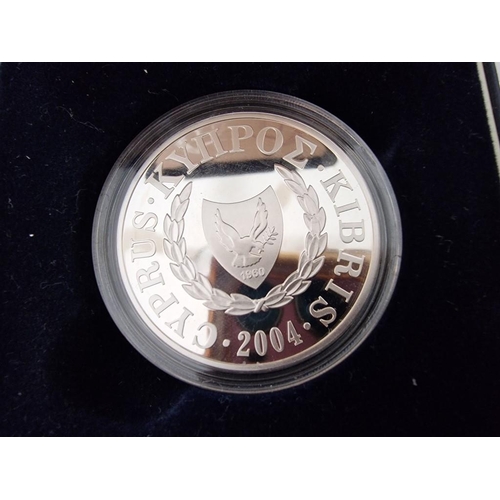 162 - Cyprus Silver Proof Coin; 'Commemorate the Accession of Cyprus to the European Union', £1 (2004), Is... 