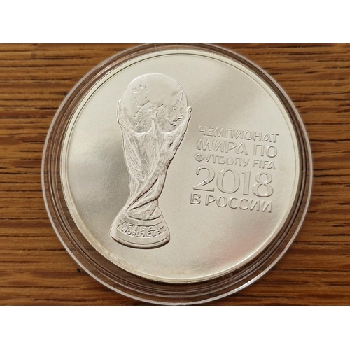 171 - USSR Silver 3 Rouble Coins Token / Bullion, Dated 2018 'FIFA World Cup', (Approx. 1oz / 31.1g, 39mm,... 