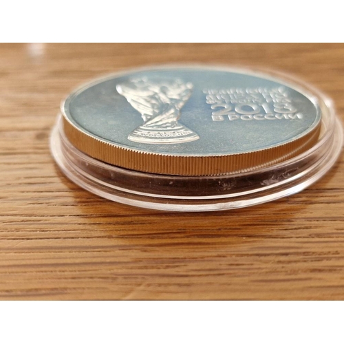 171 - USSR Silver 3 Rouble Coins Token / Bullion, Dated 2018 'FIFA World Cup', (Approx. 1oz / 31.1g, 39mm,... 