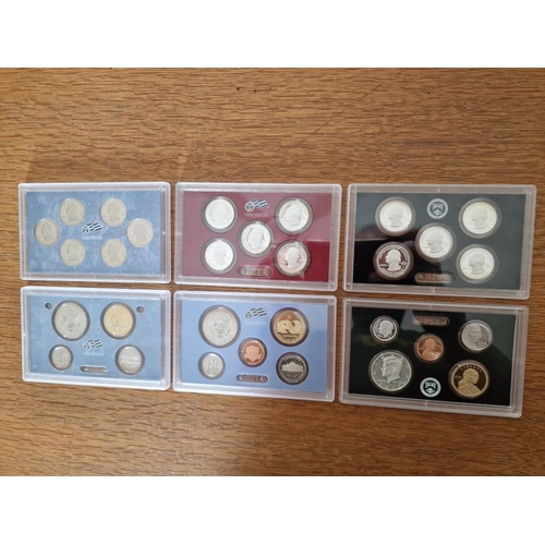 174 - 6 x USA United States Mint Proof Coin Sets; US Territories Quarters AND the Annual 4 or 5 Coin Set f... 