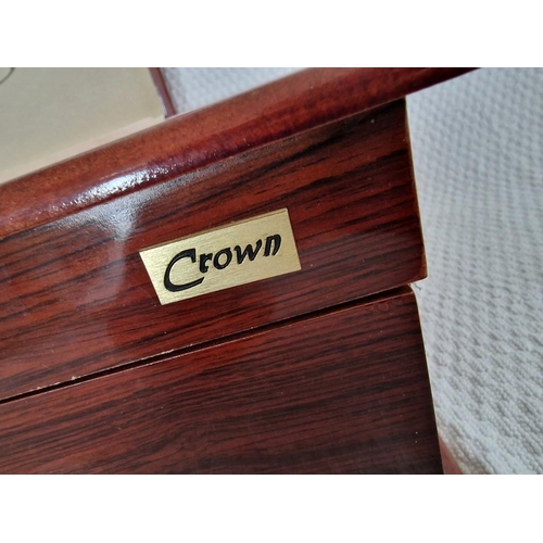 180 - Canteen of Stainless Steel Cutlery in Wooden Case Marked 'Crown', Part Complete, (see multiple catal... 