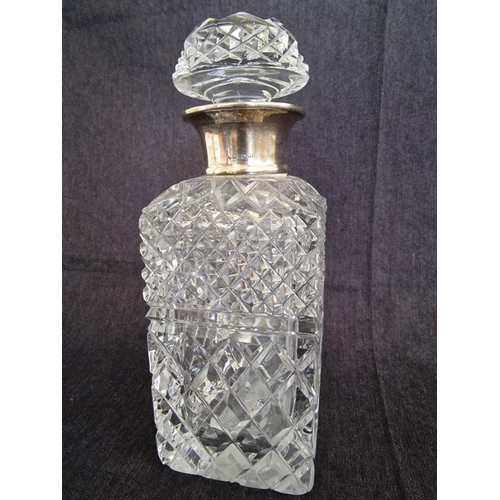 245 - Crystal Decanter with Sterling Silver Collar