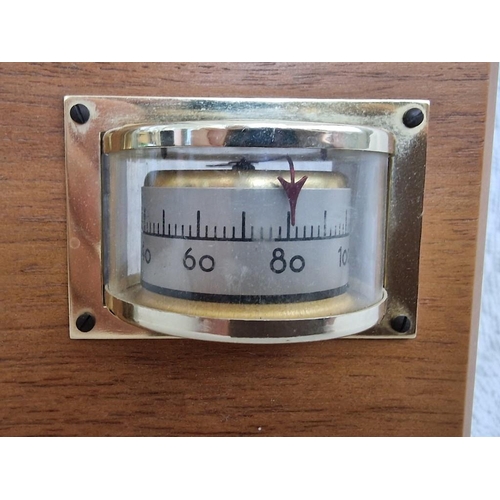 248 - Vintage Wall Hanging Barometer, Thermometer & Hygrometer, Made in Western Germany, Set in Solid Wood... 