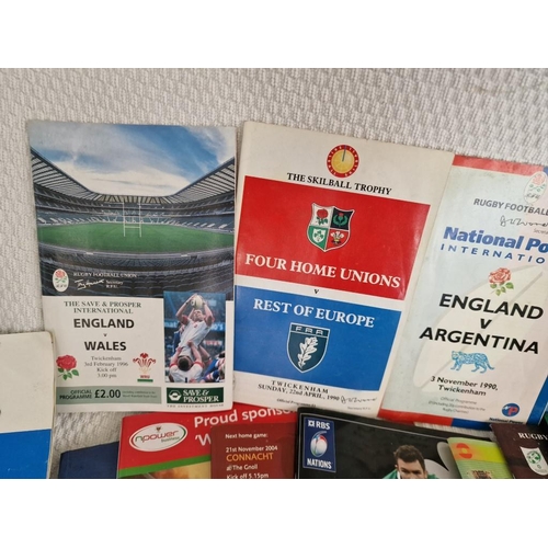 251 - Large Collection of Mostly England Rugby Related Books, Magazines, Match Programmes, etc (see multip... 