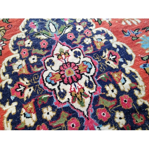 7 - Decorative Persian Style Prayer Rug, with Red Base Colour and Floral Pattern, Wool, (Approx. 100 x 6... 