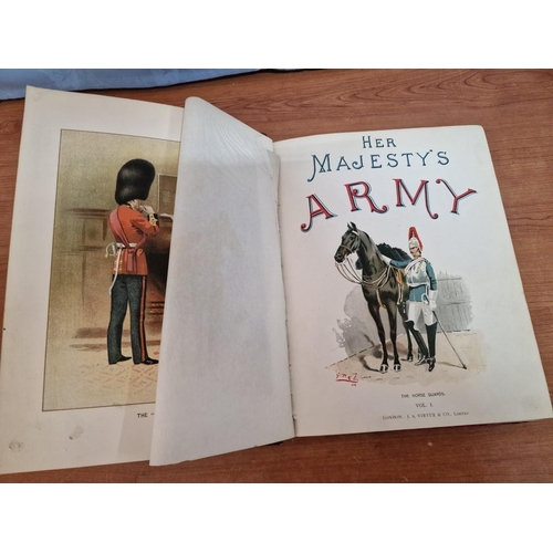 149 - 2 x Antique Hardback Books; Her Majesty's Army, Volume I and II, Circa 1890, by Walter Richards, Pub... 